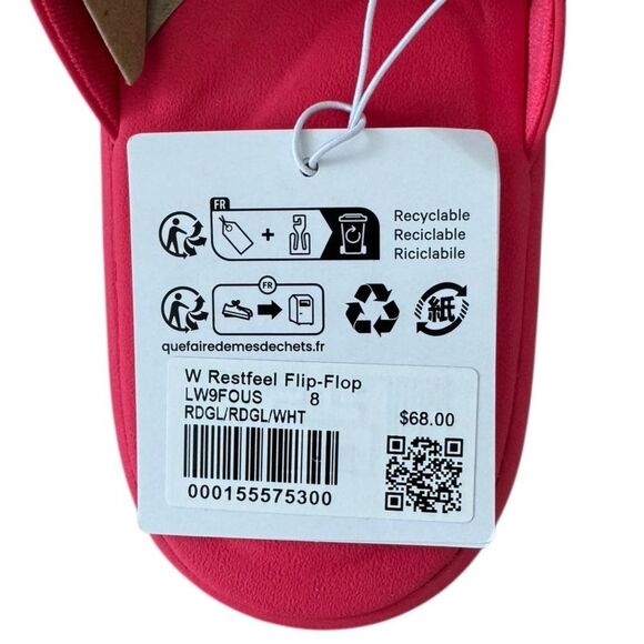 Lululemon Womens Restfeel Flip-Flop Red Glow / Red Glow / White 8 - Picture 7 of 16